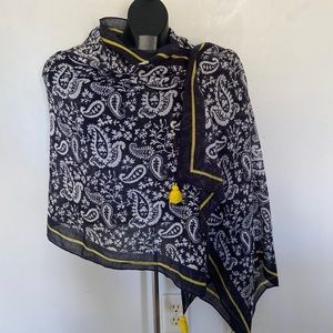 Navy and white scarf